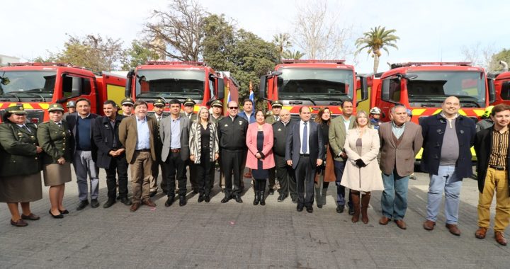 Gobierno Regional entrega carros de Bomberos para Andacollo, Coquimbo, Combarbalá, Monte Patria y Canela